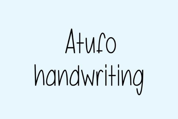 Atufo: A Friendly Handwritten Font