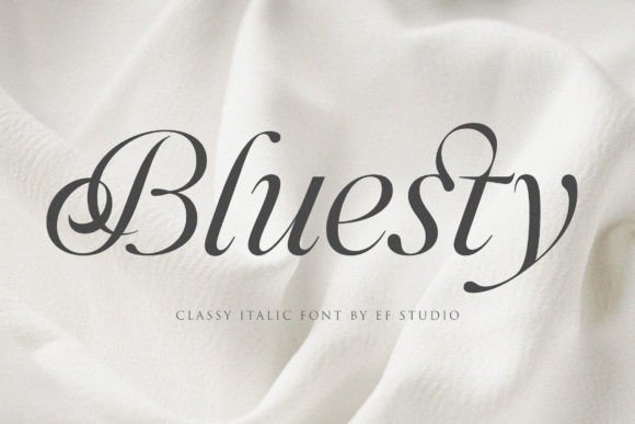 Bluesty Font: Elegant Script for Editorial Design