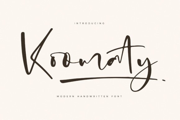 Koomaty: A Handwritten Font for Creative Design