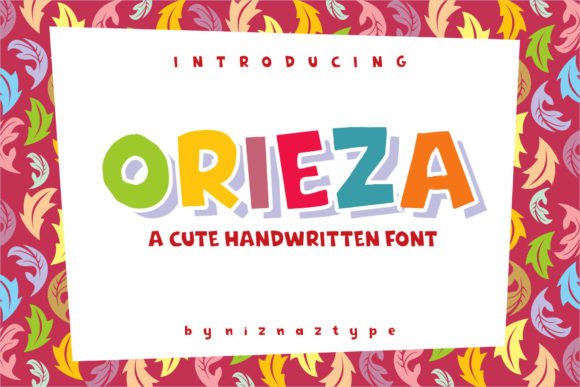 Orieza: A Sweet Handwritten Font