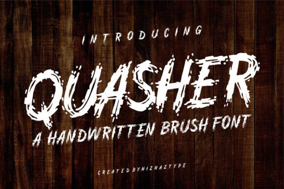 Quasher Font: Handwritten Elegance for Makers