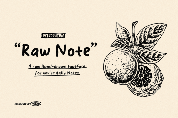 Raw Note Font for Creative Web Design