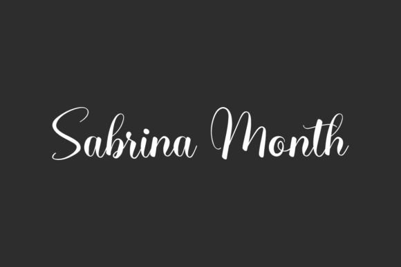 Sabrina Month Font for Creative Makers