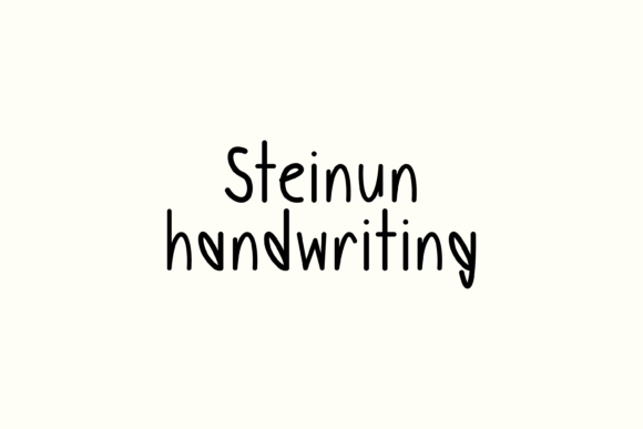 Steinun: A Friendly Handwritten Font