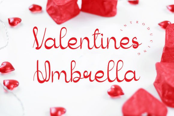Valentines Umbrella Font